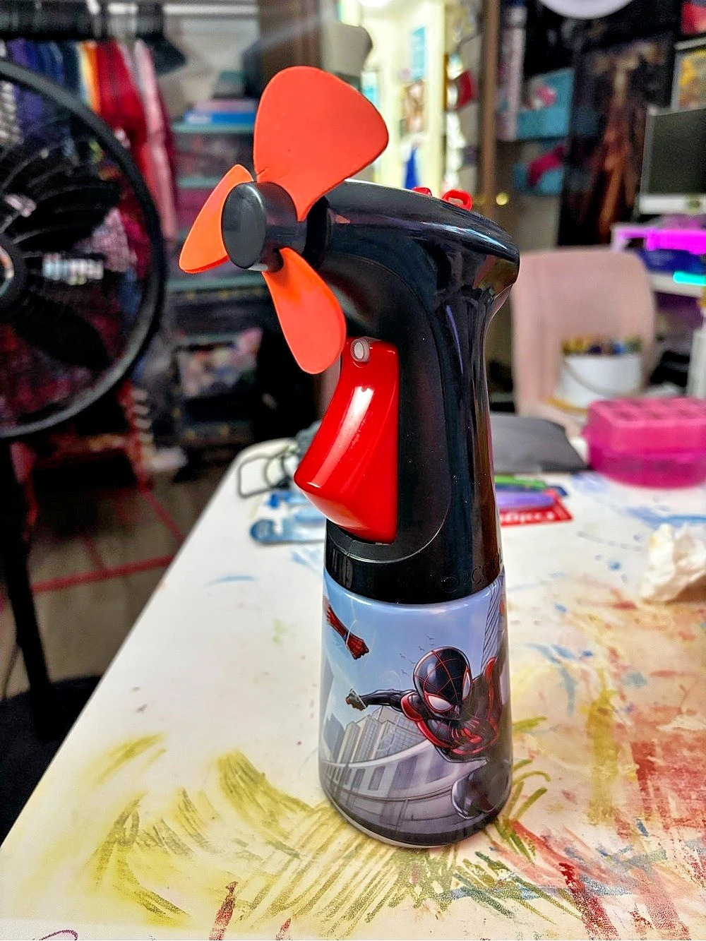 Marvel Spider Man Mist Fan Black & Red
